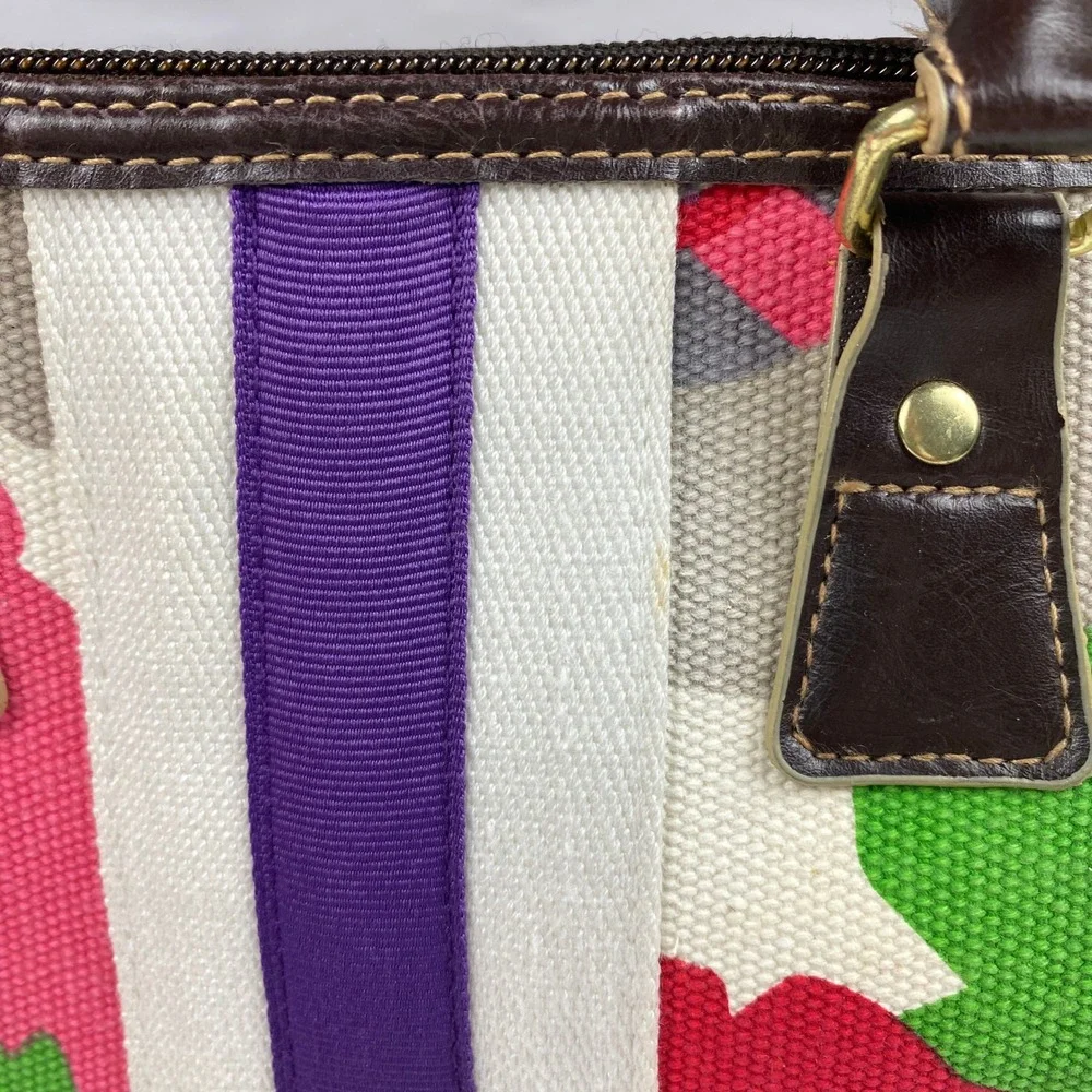 Vintage Victoria's Secret Canvas Satchel Purse Floral
